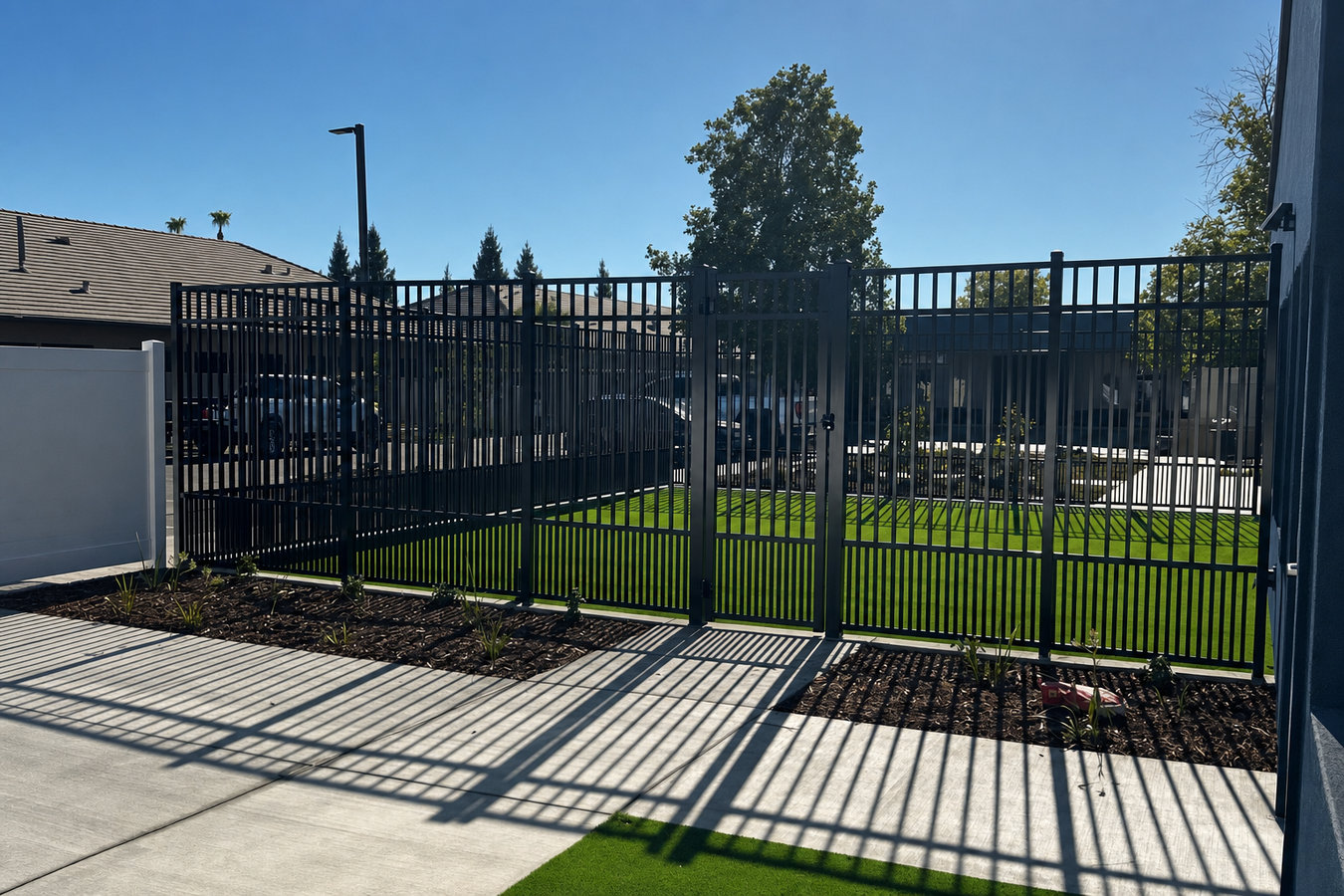 Commercial fence installation